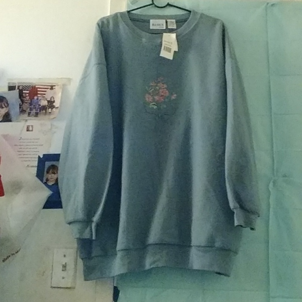 Basics plus fleece sweatshirt long sleeve 3 X